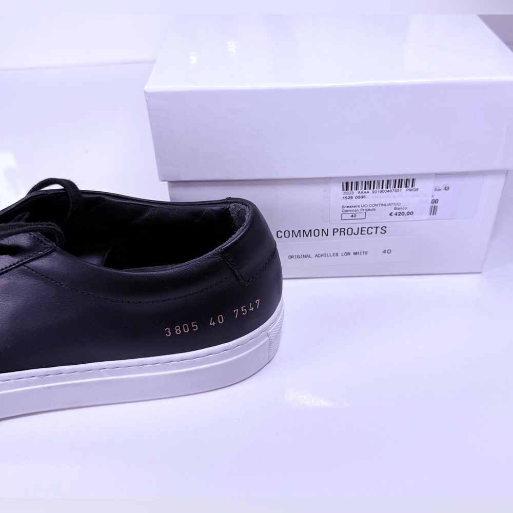 Woman by Common Projects Retro Low Black Leather EU 40/US 10